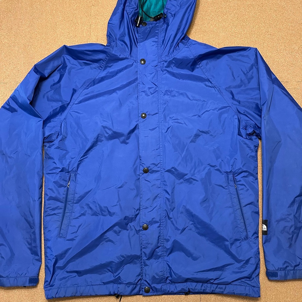 The North Face Mountain Parka Mens M Blue Vintage USA Made Hooded Rain Jacket